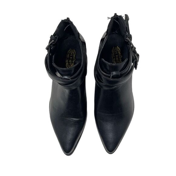 Pink Martini Womens Crisscross Buckle Strap Back Zip Ankle Booties Black Size 37 - Picture 3 of 10